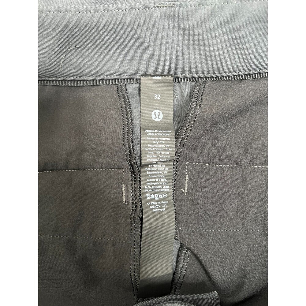 Lululemon ABC Slim Fit Trousers Black Size 32 Warpstreme Performance LM5AO4S - Picture 4 of 6
